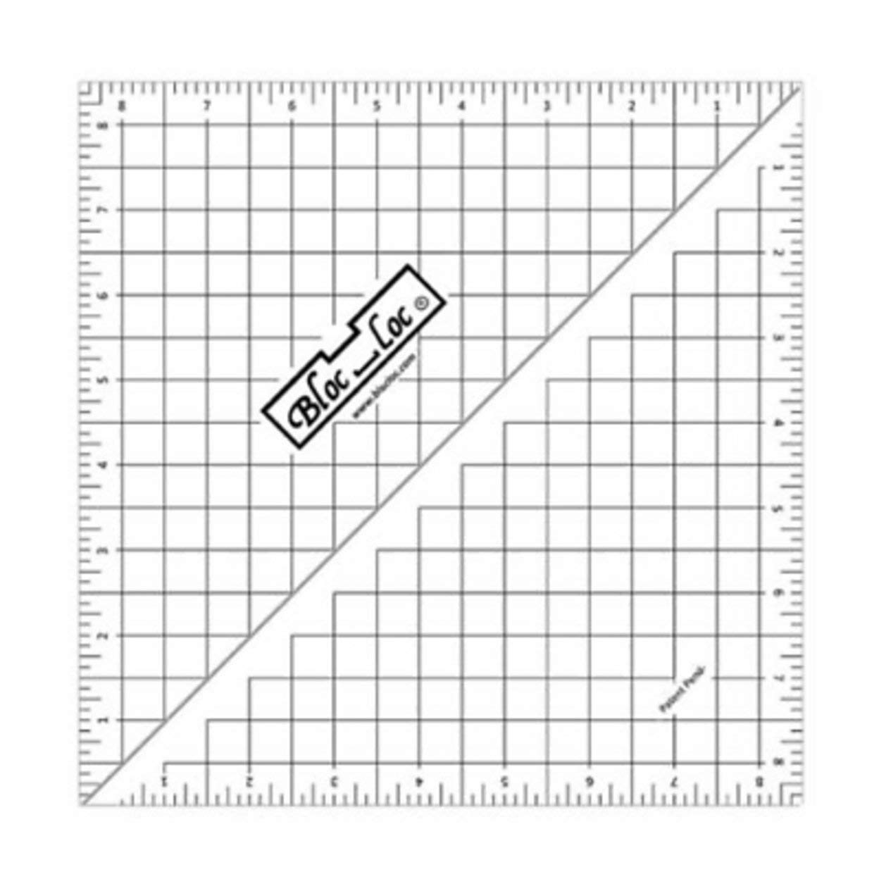 Amazon.com: Bloc Loc~8.5 Half Square Triangle Ruler, Acrylic Ruler